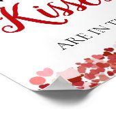 Poster Devinez combien de baisers valentine Fête des mari (Coin)