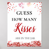 Poster Devinez combien de baisers valentine Fête des mari (Devant)