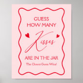 Poster Devinez combien de baisers Valentines Fête des mar (Devant)