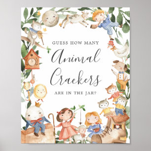 Poster Devinez Combien de Biscuits Animaux pour Bébé à la