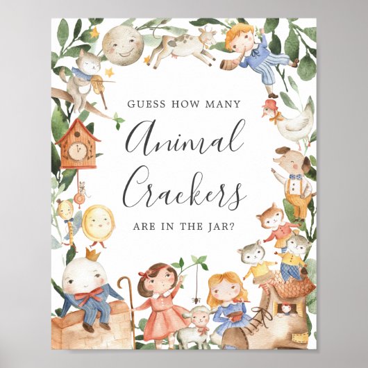 Poster Devinez Combien de Biscuits Animaux pour Bébé à la (Devant)