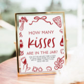 Poster Devinez combien de bisous pour un mariage italien