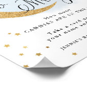 Poster Devinez combien de bleu sur la lune Baby shower je (Coin)