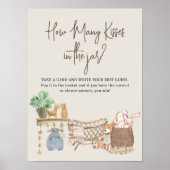 Poster Devinez combien de Boho Baby Nursery Baby shower j (Devant)