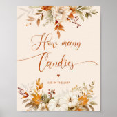 Poster Devinez combien de bonbons à la chute rustique pou (Devant)