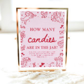 Poster Devinez combien de bonbons Baby Shower Saint-Valen