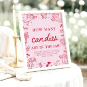 Poster Devinez combien de bonbons Baby Shower Saint-Valen