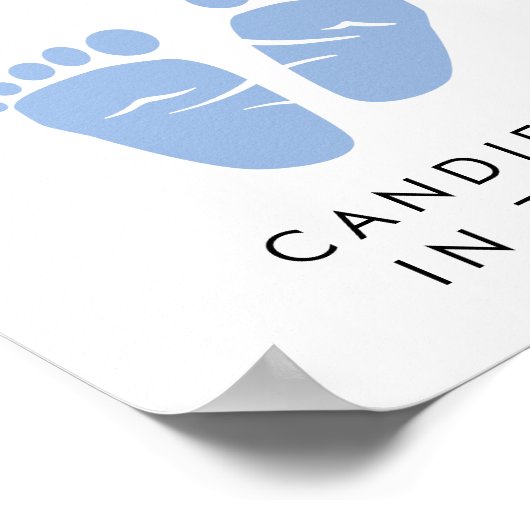 Poster Devinez combien de bonbons bébé garçon douche jeu (Coin)