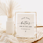 Poster Devinez combien de boutons jeu | Baby shower neutr