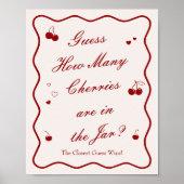 Poster Devinez combien de cerises pour la Baby Shower Cer (Devant)