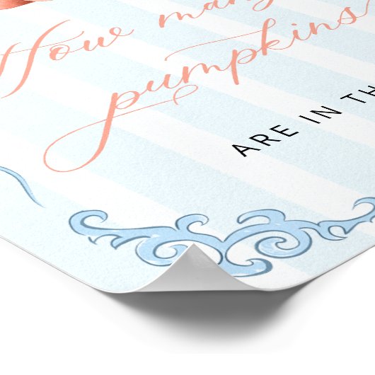 Poster Devinez combien de Citrouilles Blue Bow (Coin)