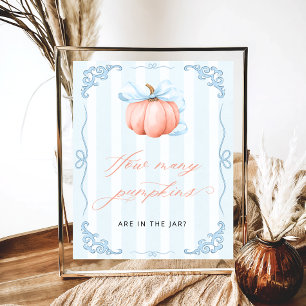 Poster Devinez combien de Citrouilles Blue Bow