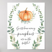 Poster Devinez Combien De Citrouilles Sont Dans Le Signe  (Devant)