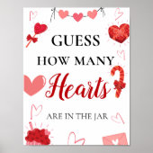 Poster Devinez combien de Coeurs Saint-Valentin Baby show (Devant)