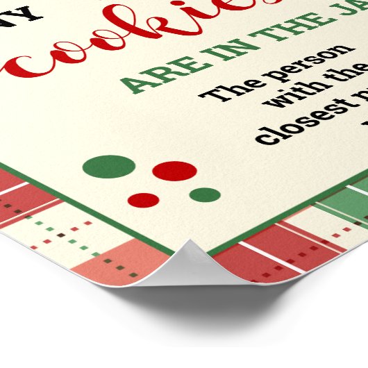 Poster Devinez combien de cookies Jeu Noël Plaqué Signal (Coin)