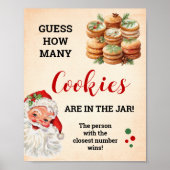 Poster Devinez combien de cookies Père Noël Christmas Gam (Devant)