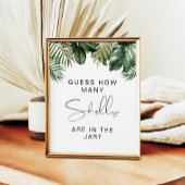 Poster Devinez combien de coquilles Fête des mariées trop