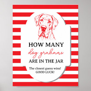 Poster Devinez combien de Dog Grahams Dane Show Game Sign