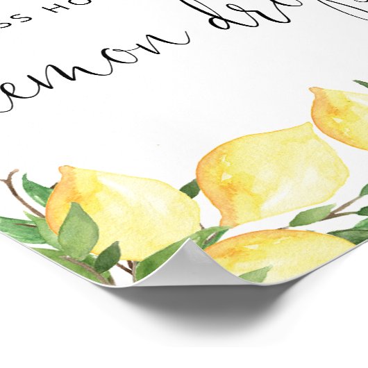 Poster Devinez combien de gouttes de citron Signe de jeu  (Coin)