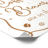 Poster Devinez combien de grains de café pour une Baby Sh (Coin)