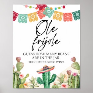 Poster Devinez combien de haricots Ole Frijole jeu de dou