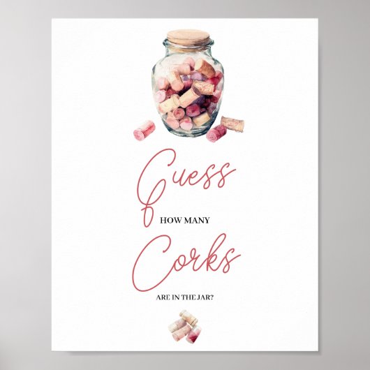 Poster Devinez combien de lièges Jeu Fête des mariées des (Devant)