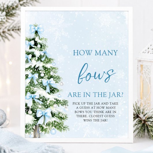 Poster Devinez combien de nœuds pour le bébé à Noël