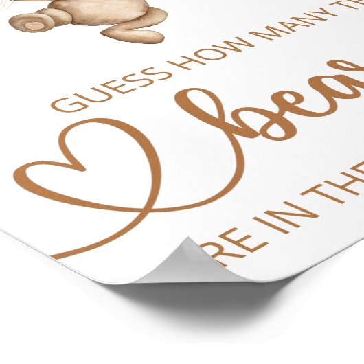 Poster Devinez combien de nounours (Coin)