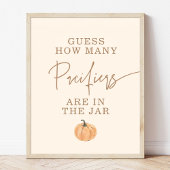 Poster Devinez combien de Pacificateurs Baby shower jeu