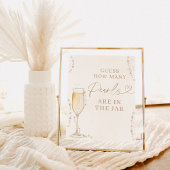 Poster Devinez combien de perles de jeu de Fête des marié