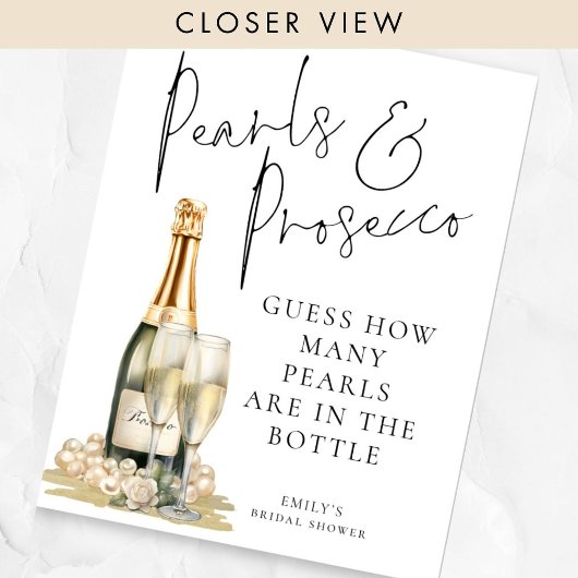 Poster Devinez Combien De Perles Sont En Fête des mariées