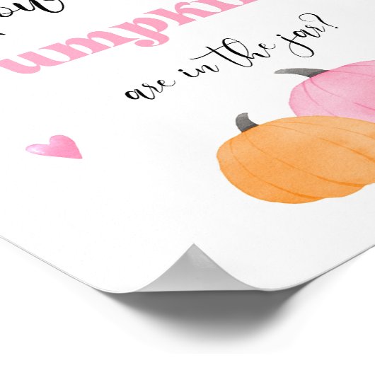 Poster Devinez combien de petits citrouilles Boo (Coin)