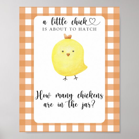 Poster Devinez combien de poulets il y a dans le pot (Devant)