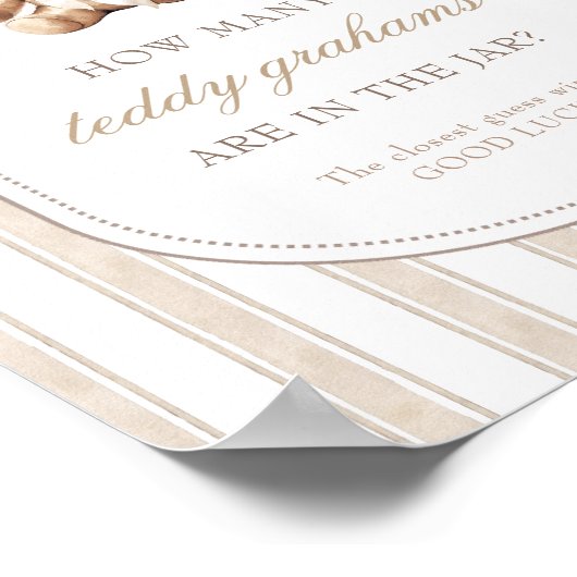 Poster Devinez combien de Teddy Grahams Baby shower Jeu S (Coin)
