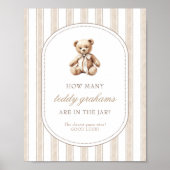 Poster Devinez combien de Teddy Grahams Baby shower Jeu S (Devant)