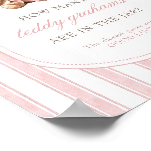 Poster Devinez combien de Teddy Grahams Baby shower Jeu S (Coin)