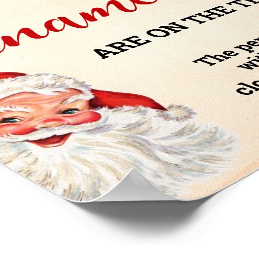 Poster Devinez combien d'ornements Père Noël Jeu de Noël (Coin)