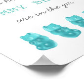 Poster Devinez combien d'ours de gummy Bleu Jeu signe (Coin)