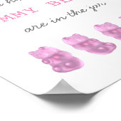 Poster Devinez combien d'ours en gélatine rose Panneau de (Coin)