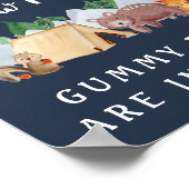 Poster Devinez combien d'ours Woodland Baby shower jeu (Coin)