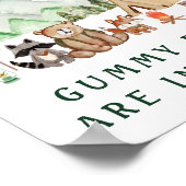 Poster Devinez combien d'ours Woodland Baby shower jeu (Coin)