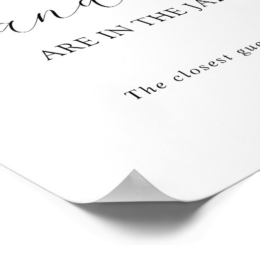 Poster Devinez combien sont dans la Jar Shower Game Poste (Coin)