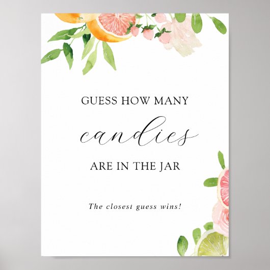 Poster Devinez combien sont dans la Jar Shower Game Poste (Devant)