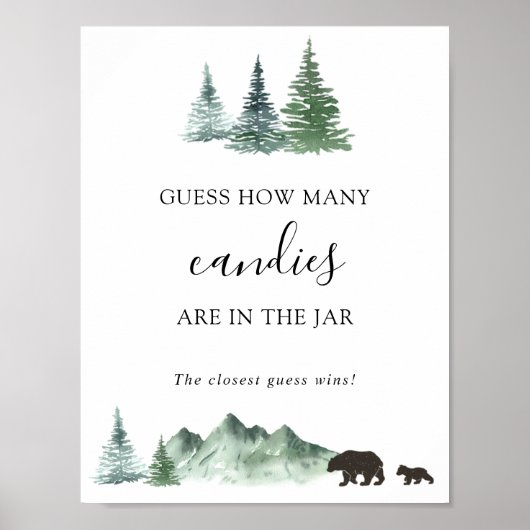 Poster Devinez combien sont dans la Jar Shower Game Poste (Devant)