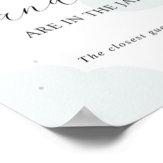 Poster Devinez combien sont dans la Jar Shower Game Poste (Coin)