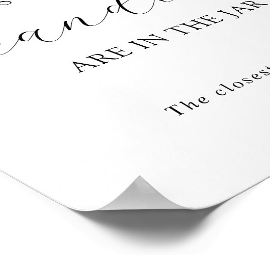 Poster Devinez combien sont dans le Jeu de douche Jar (Coin)