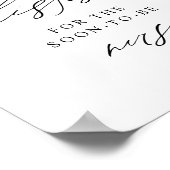 Poster Devinez Élégant Combien De Baisers Fête des mariée (Coin)