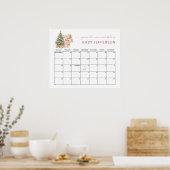 Poster Devinez la date d'arrivée de Noël avec un lapin po (Cuisine)