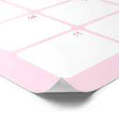 Poster Devinez la date de naissance Calendrier du Baby sh (Coin)