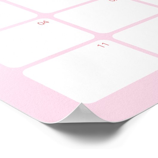 Poster Devinez la date de naissance Calendrier du Baby sh (Coin)